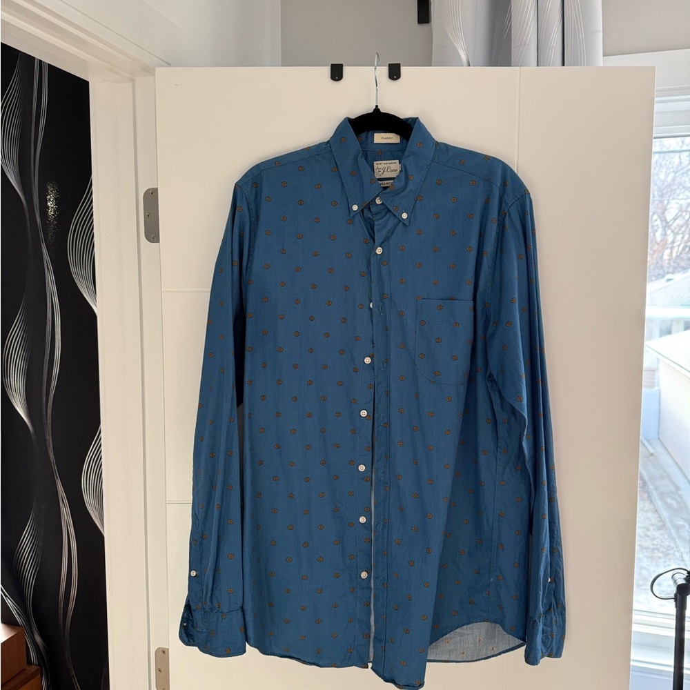 J. Crew Blue Casual Button Down Shirt